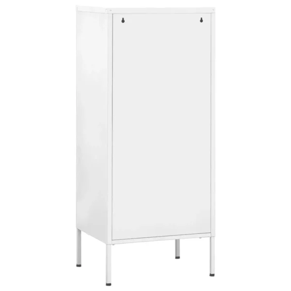 , Storage Cabinet White 16.7&#8243;x13.8&#8243;x40&#8243; Steel