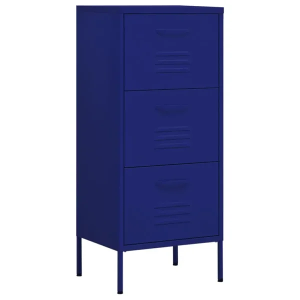 , Storage Cabinet Navy Blue 16.7&#8243;x13.8&#8243;x40&#8243; Steel