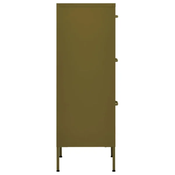 , Storage Cabinet Olive Green 16.7&#8243;x13.8&#8243;x40&#8243; Steel