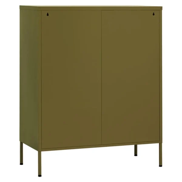 , Storage Cabinet Olive Green 31.5&#8243;x13.8&#8243;x40&#8243; Steel