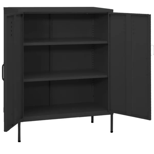 , Storage Cabinet Anthracite 31.5&#8243;x13.8&#8243;x40&#8243; Steel