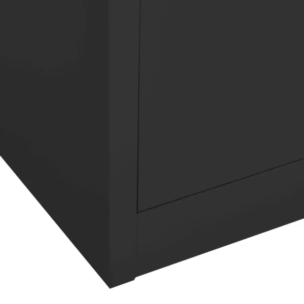, Office Cabinet Anthracite 35.4&#8243;x15.7&#8243;x70.9&#8243; Steel
