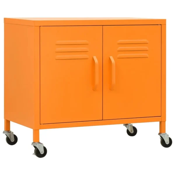 , Storage Cabinet Orange 23.6&#8243;x13.8&#8243;x22&#8243; Steel