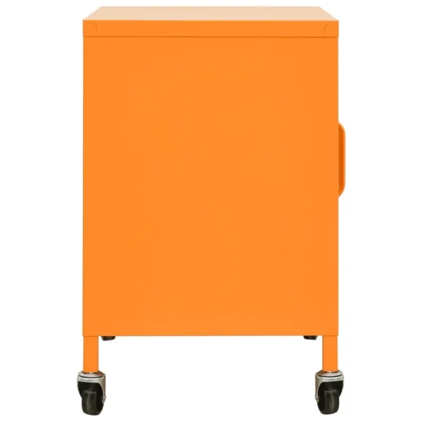 , Storage Cabinet Orange 23.6&#8243;x13.8&#8243;x22&#8243; Steel
