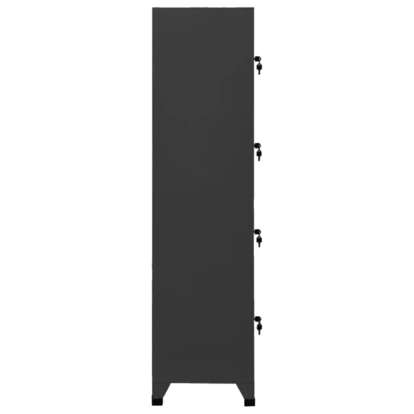 , Locker Cabinet Anthracite 15&#8243;x17.7&#8243;x70.9&#8243; Steel