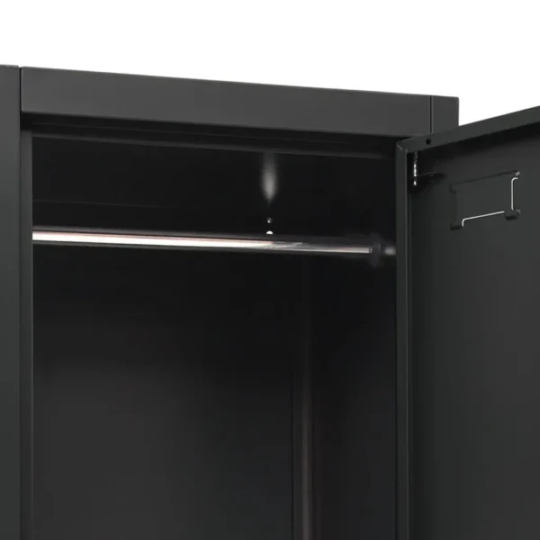 , Locker Cabinet Anthracite 15&#8243;x17.7&#8243;x70.9&#8243; Steel