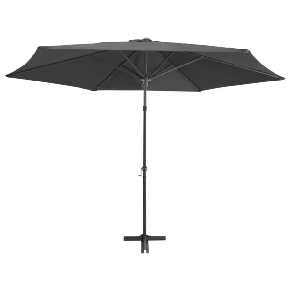 , Outdoor Parasol with Steel Pole 118.1&#8243;x98.4&#8243; Anthracite