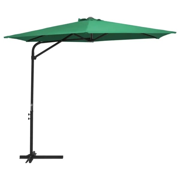 , Outdoor Parasol with Steel Pole 118.1&#8243; Green