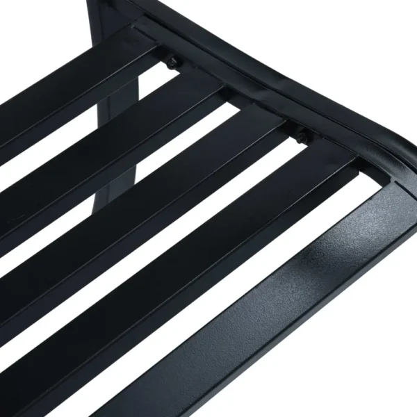 , Patio Bench 49.2&#8243; Black Steel