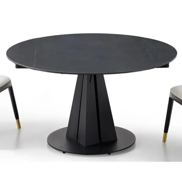 , Sintered Stone Dining Table With Solid Steel Legs