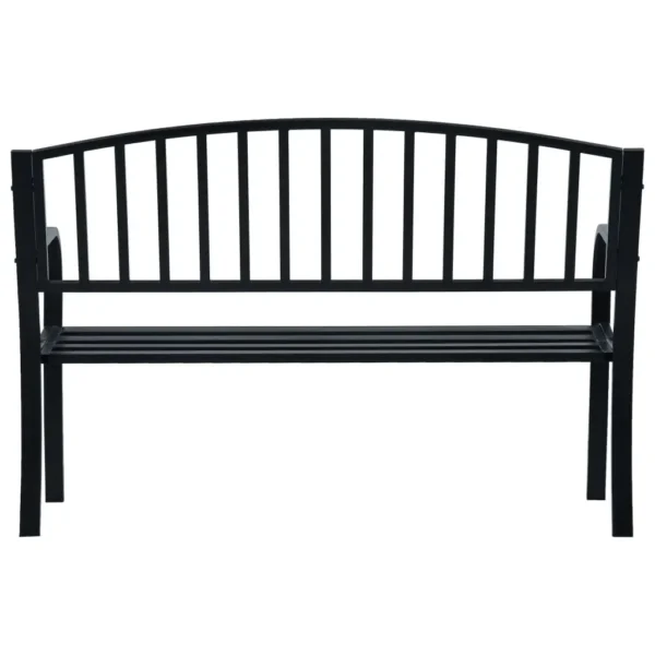 , Patio Bench Black 47.2&#8243; Steel