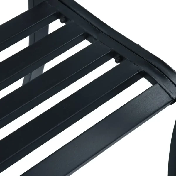 , Patio Bench Black 47.2&#8243; Steel