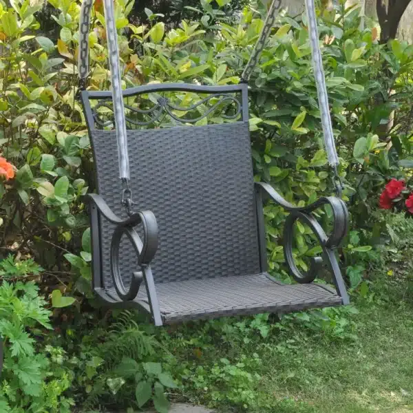 , Resin Wicker/Steel Hanging Chair Swing