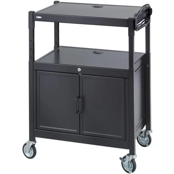 Adjustable AV Cart, Adjustable AV Cart with Cabinet