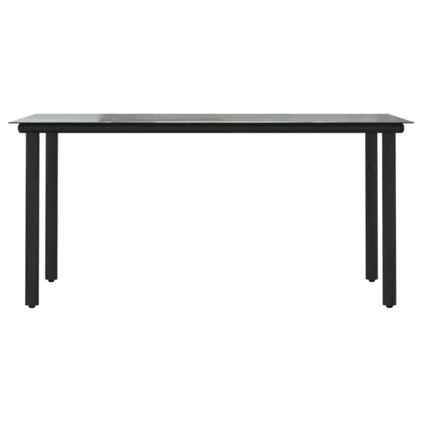 Black Steel Patio Dining Table, Black Steel Patio Dining Table