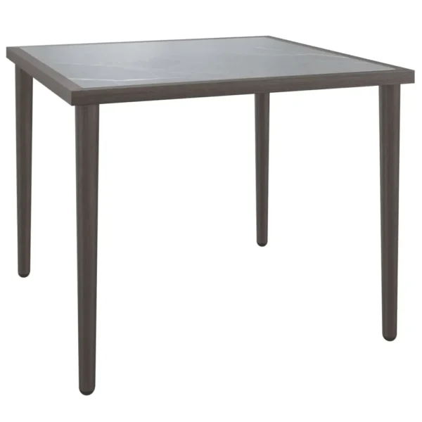 , Patio Table Gray 18.9&#8243;x18.9&#8243;x14.6&#8243; Steel