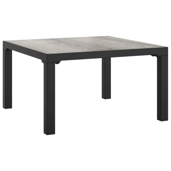 Gray Steel Patio Coffee Table, Gray Steel Patio Coffee Table