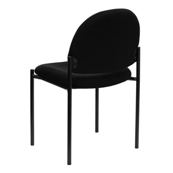 , Comfort Black Fabric Stackable Steel Side Reception Chair