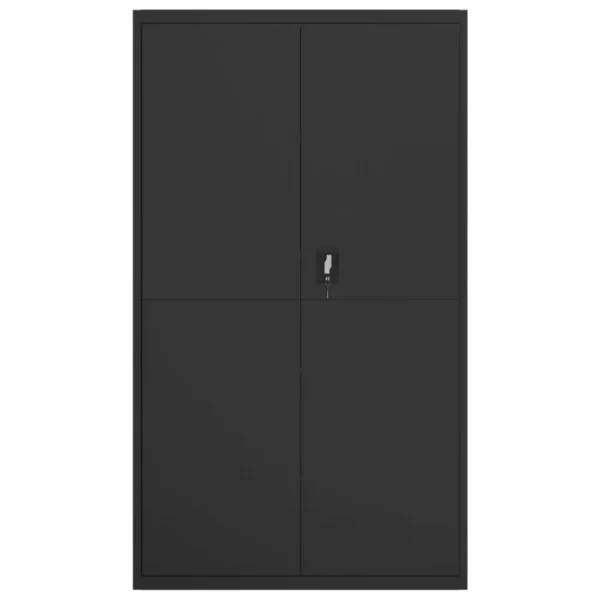 , File Cabinet Black 41.3&#8243;x15.7&#8243;x70.9&#8243; Steel