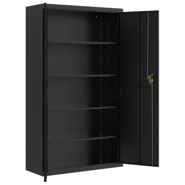 , File Cabinet Black 41.3&#8243;x15.7&#8243;x70.9&#8243; Steel