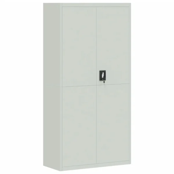 , File Cabinet Light Gray 35.4&#8243;x15.7&#8243;x70.9&#8243; Steel