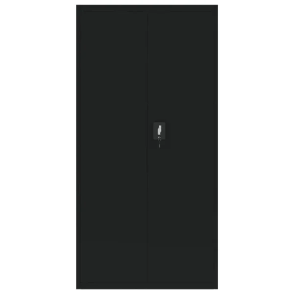 , File Cabinet Black 35.4&#8243;x15.7&#8243;x70.9&#8243; Steel