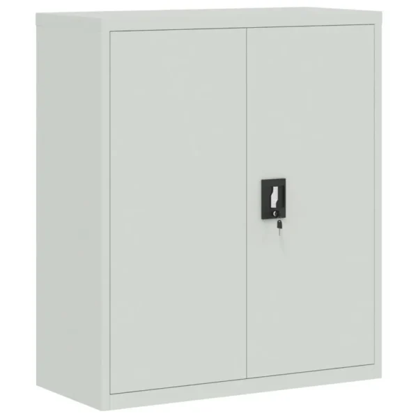 , File Cabinet Light Gray 35.4&#8243;x15.7&#8243;x41.3&#8243; Steel