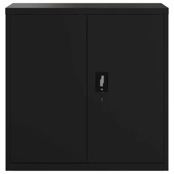 , File Cabinet Black 35.4&#8243;x15.7&#8243;x35.4&#8243; Steel