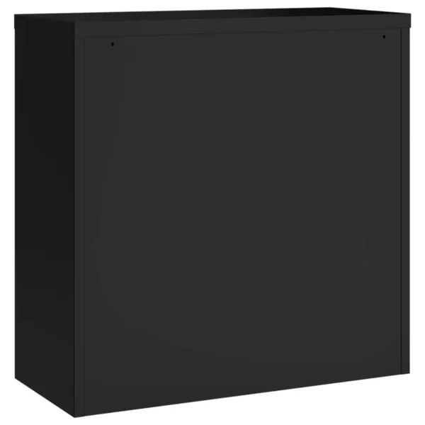 , File Cabinet Black 35.4&#8243;x15.7&#8243;x35.4&#8243; Steel