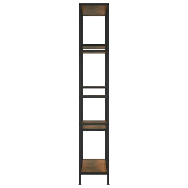 vidaXL Book Shelf, Book Shelf &#8211; Brown Steel and Engineered Wood 31.5&#8243;x11.8&#8243;x70.9&#8243;