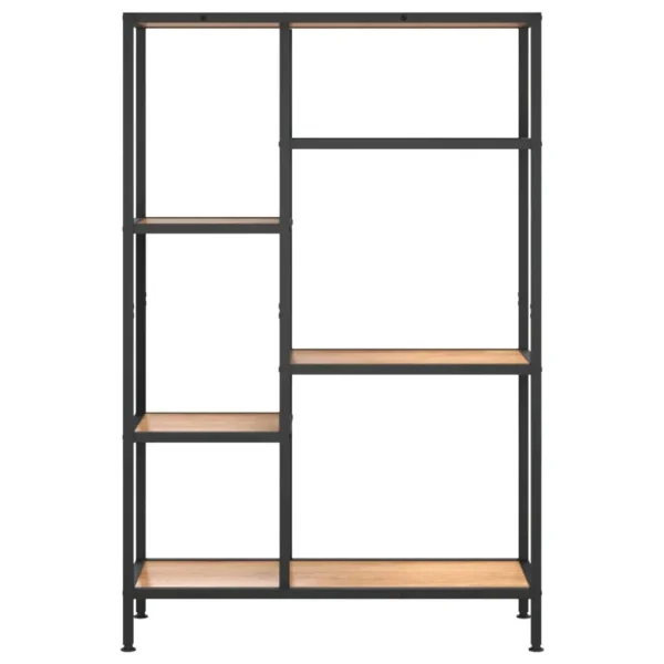 vidaXL Book Shelf, Book Shelf 31.5&#8243;x11.8&#8243;x47.2&#8243; Brown Steel and Engineered Wood