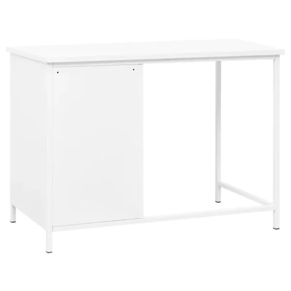 vidaXL Industrial Desk, Industrial Desk with Drawers White 41.3&#8243;x20.5&#8243;x29.5&#8243; Steel