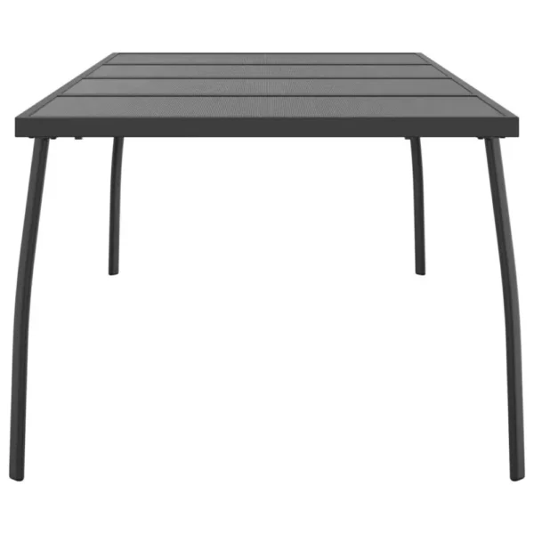 , Patio Table Anthracite 78.7&#8243;x39.4&#8243;x28.3&#8243; Steel Mesh