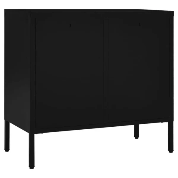 Sideboard, Steel and Glass Sideboard 29.5&#8243;x13.8&#8243;x27.6