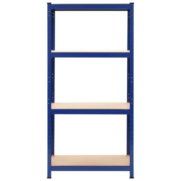 Storage Shelves, Storage Shelves 2 pcs Blue 31.5″x15.7″x63″ Steel and MDF