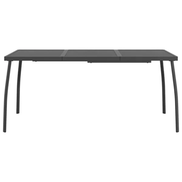 , Patio Table Anthracite 65&#8243;x31.5&#8243;x28.3&#8243; Steel Mesh