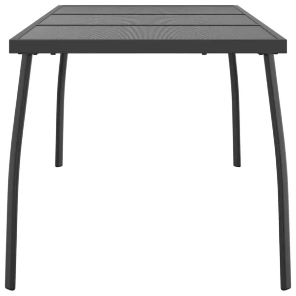 , Patio Table Anthracite 65&#8243;x31.5&#8243;x28.3&#8243; Steel Mesh
