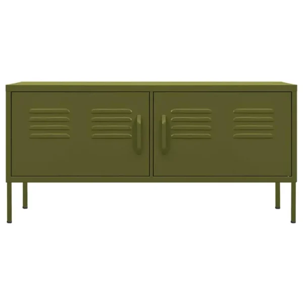 , TV Stand Olive Green 41.3&#8243;x13.8&#8243;x19.7&#8243; Steel