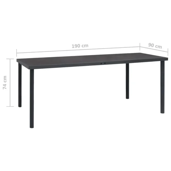 , Patio Dining Table Anthracite 74.8&#8243;x35.4&#8243;x29.1&#8243; Steel