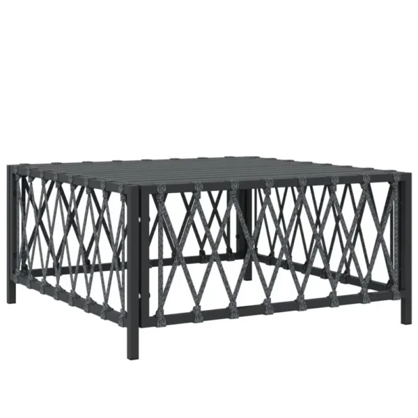 , 6 Piece Patio Lounge Set with Cushions Anthracite Steel