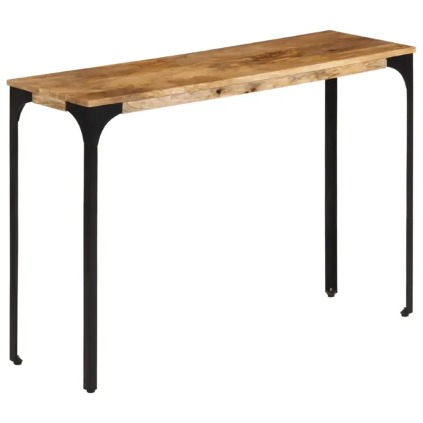 , Console Table Brown 43.3&#8243;x13.8&#8243;x29.9&#8243; Solid Wood Mango and Iron