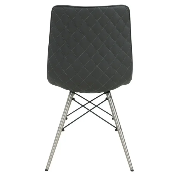 , Blaine PU Chair Stainless Steel Legs, (Set of 2)