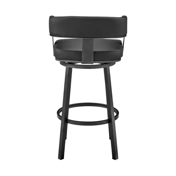 keyword: Swivel Chair, 38&#8243; Black Faux Leather Swivel Chair