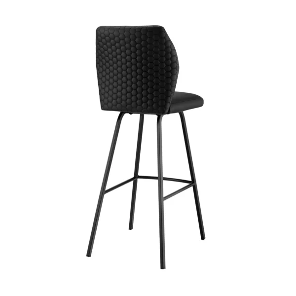 keyword: chair, 42&#8243; Black Faux Leather Bar Height Chair