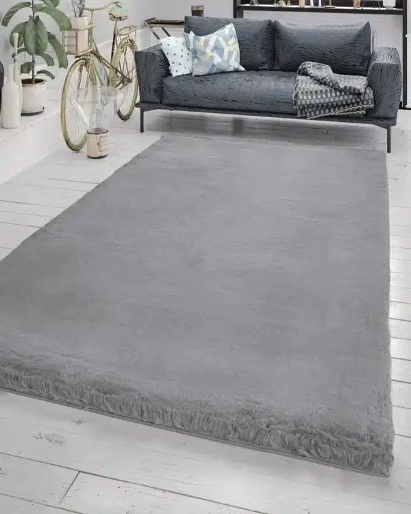 keyword: Jassrug Fuzzy Fur Carpet, Jassrug Gray Fuzzy Fur Carpet