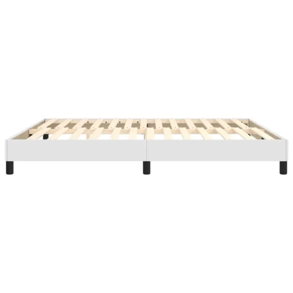 , vidaXL Bed Frame White 72&#8243;x83.9&#8243; California King Faux Leather