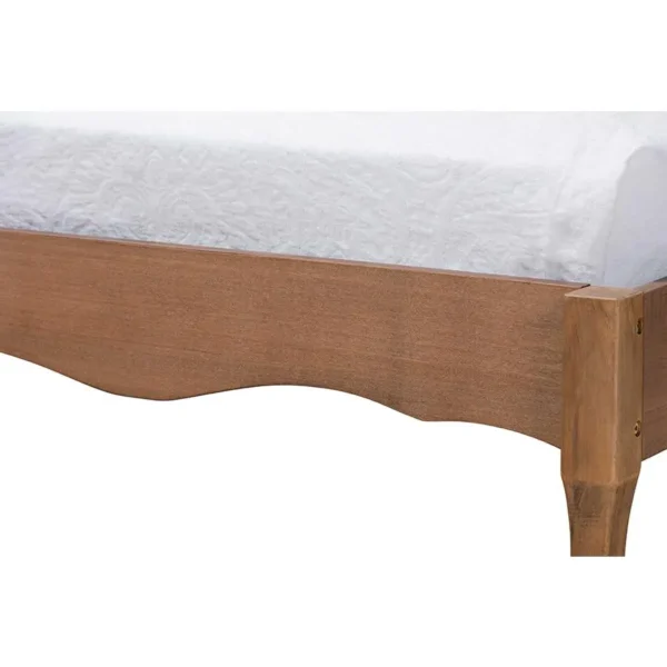 , Inspired Ash Walnut Finished Wood Twin Size Platform Bed Frame