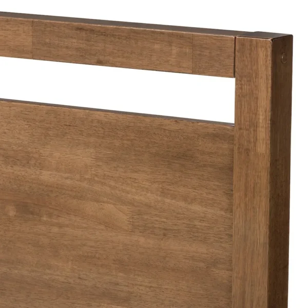 , Solid Walnut Wood Open Frame Style King Size Platform Bed