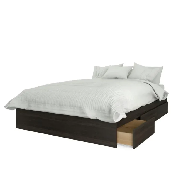 , 3-Drawer Storage Bed Frame, Full|Ebony