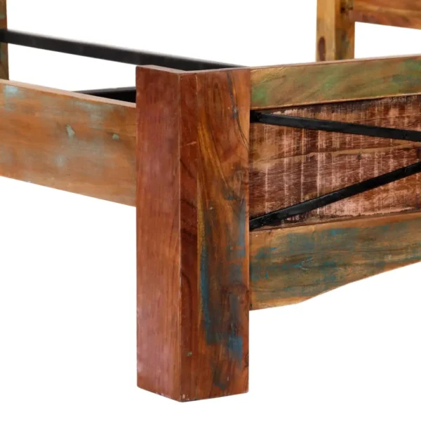 , vidaXL Bed Frame Solid Reclaimed Wood 70.9&#8243;x78.7&#8243;